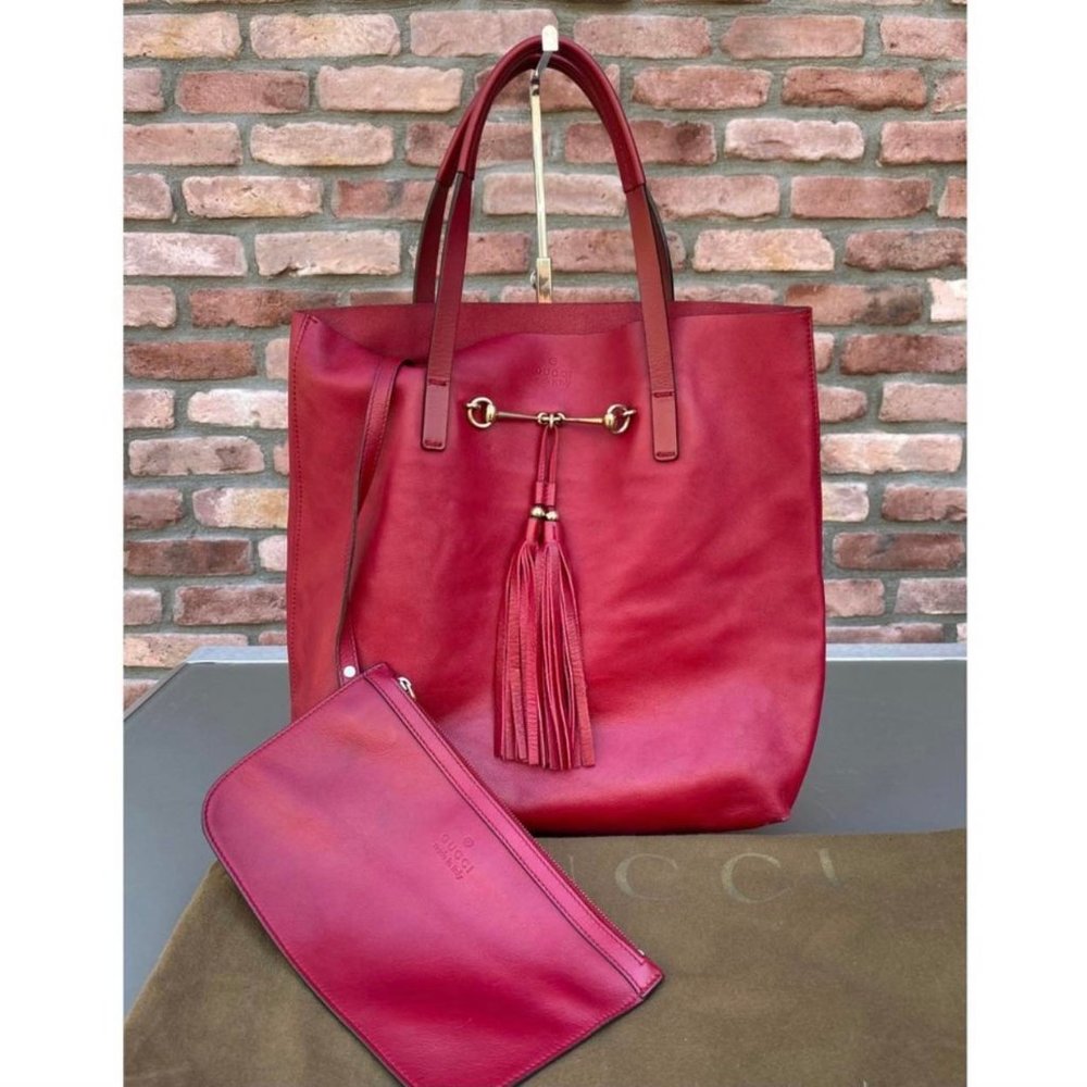 GUCCI PARK AVENUE HORSEBIT TOTE W/POUCH